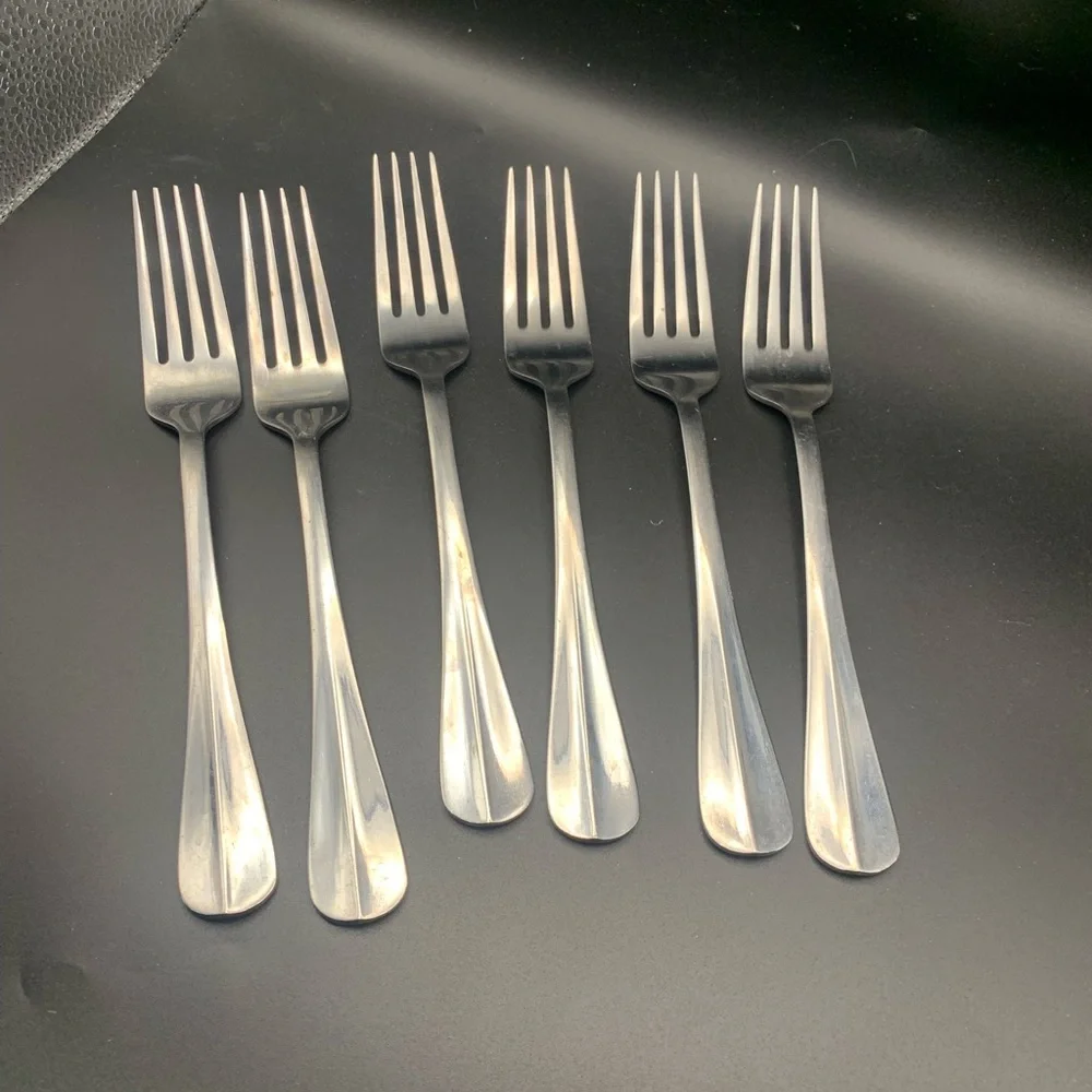 Vintage International Silver Plate Flatware Lot of 6 Forks China Stamped